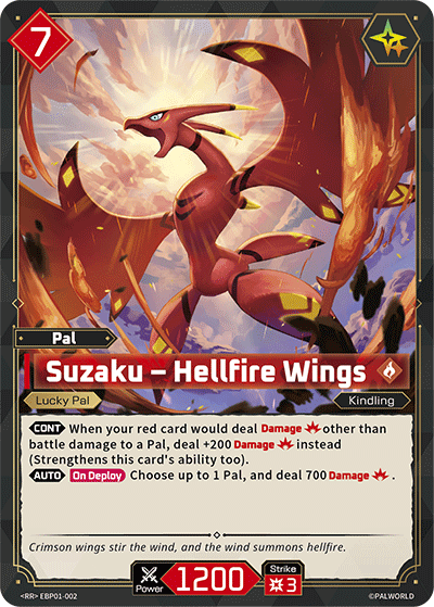 Suzaku — Palworld TCG Pal card