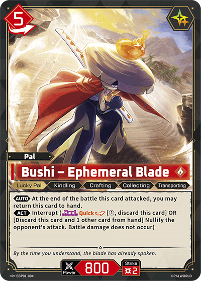Bushi — Palworld TCG Pal card
