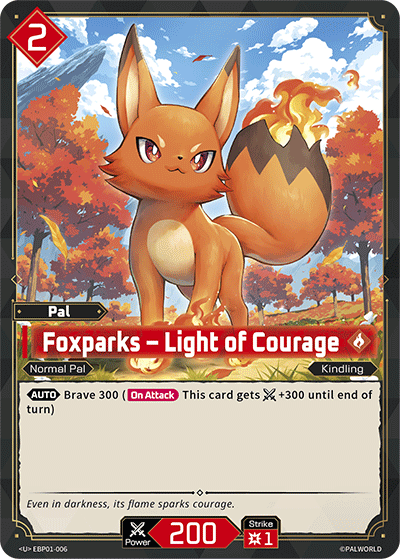 Foxparks — Palworld TCG Pal card