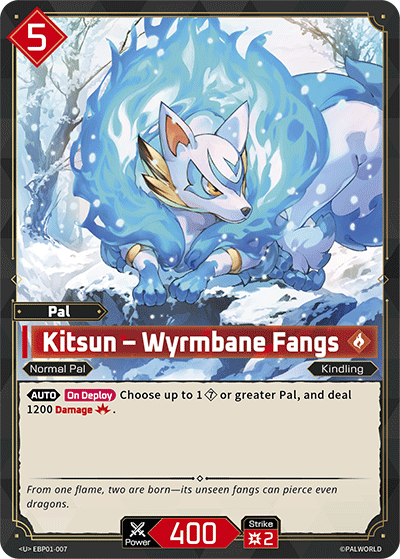 Kitsun — Palworld TCG Pal card