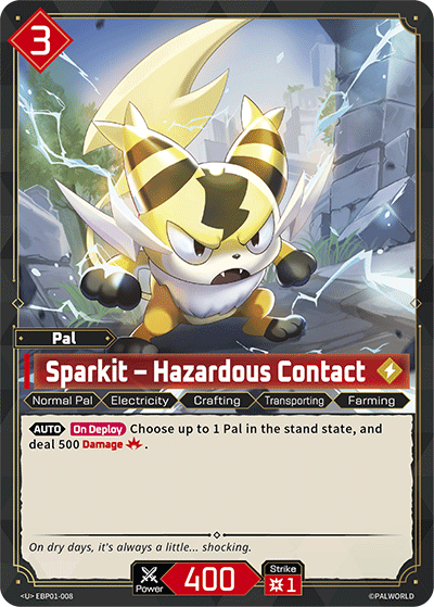 Sparkit — Palworld TCG Pal card