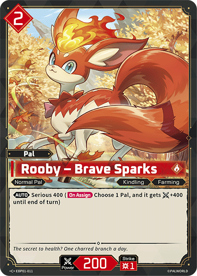 Rooby — Palworld TCG Pal card