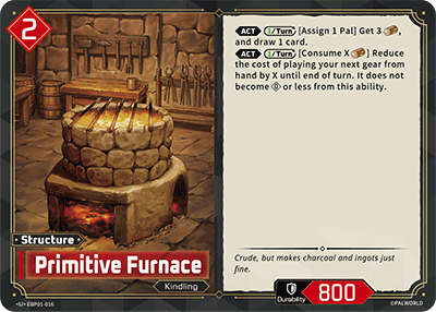 Primitive Furnace — Palworld TCG Structure card