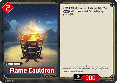 Flame Cauldron — Palworld TCG Structure card