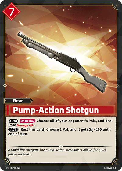 Pump-Action Shotgun — Palworld TCG Gear card