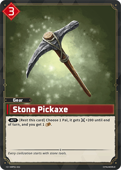 Stone Pickaxe — Palworld TCG Gear card