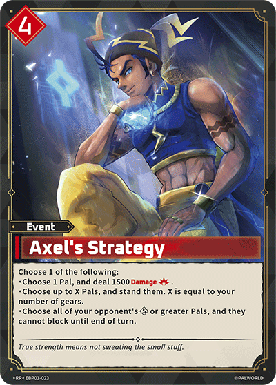 Axel's Strategy — Palworld TCG Event card