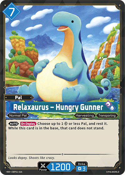 Relaxaurus — Palworld TCG Pal card