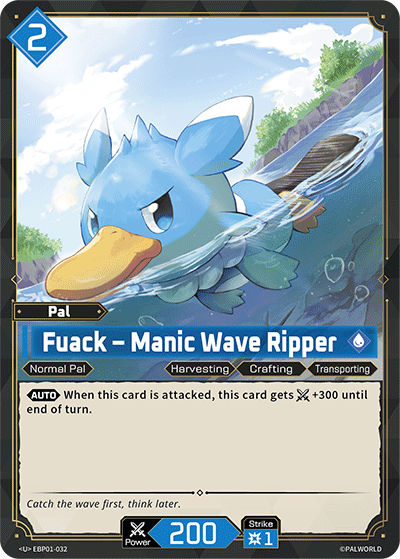 Fuack — Palworld TCG Pal card