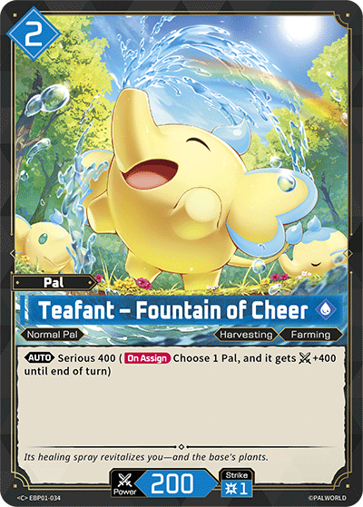 Teafant — Palworld TCG Pal card