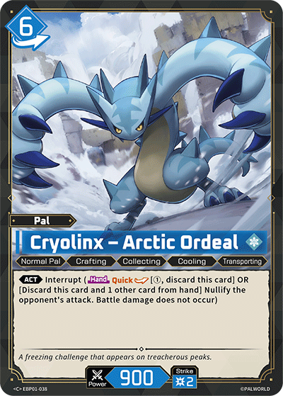Cryolinx — Palworld TCG Pal card