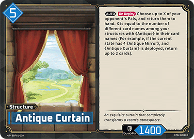 Antique Curtain — Palworld TCG Structure card