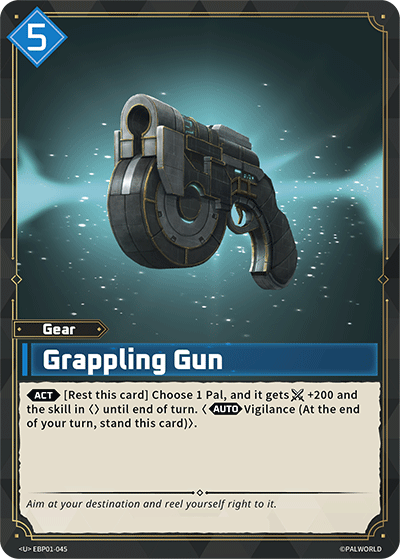 Grappling Gun — Palworld TCG Gear card