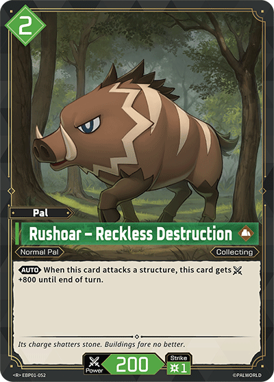 Rushoar — Palworld TCG Pal card