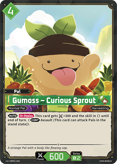 Gumoss — Palworld TCG Pal card