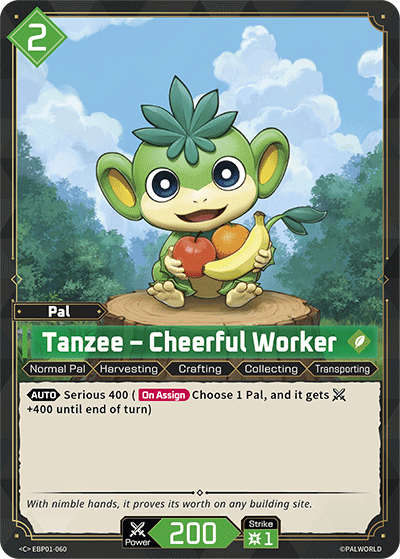 Tanzee — Palworld TCG Pal card