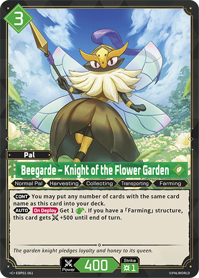 Beegarde — Palworld TCG Pal card