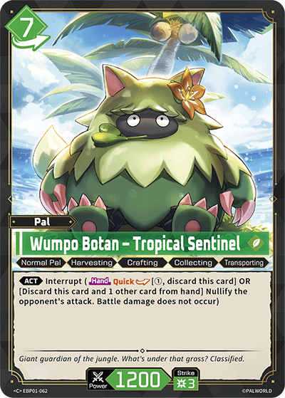 Wumpo Botan — Palworld TCG Pal card