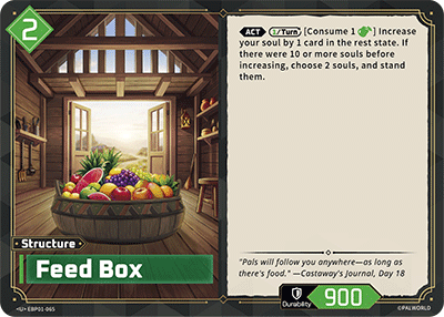 Feed Box — Palworld TCG Structure card