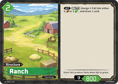 Ranch — Palworld TCG Structure card