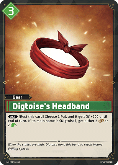 Digtoise's Headband — Palworld TCG Gear card