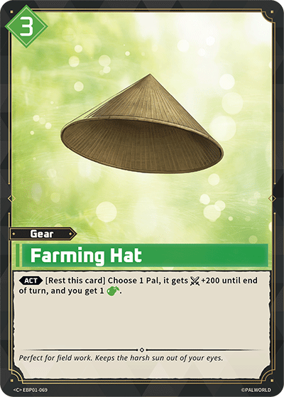 Farming Hat — Palworld TCG Gear card