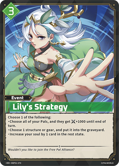 Lily's Strategy — Palworld TCG Event card