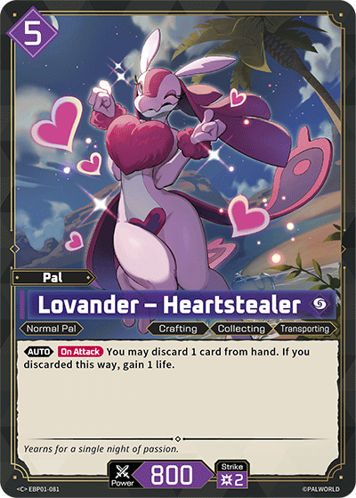Lovander — Palworld TCG Pal card