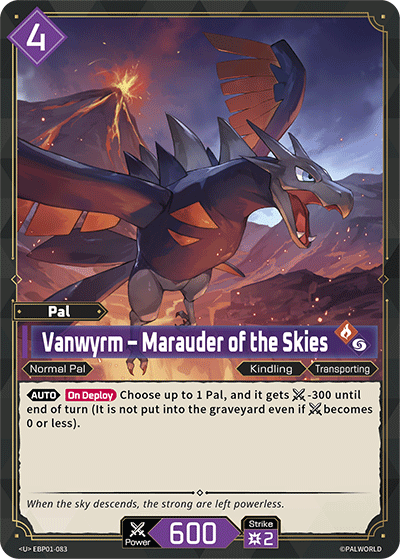 Vanwyrm — Palworld TCG Pal card