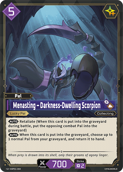 Menasting — Palworld TCG Pal card