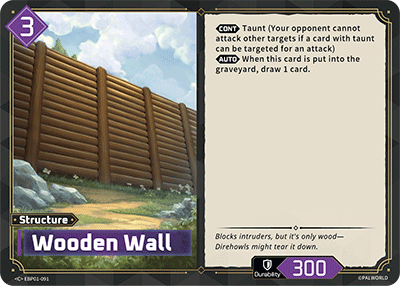 Wooden Wall — Palworld TCG Structure card