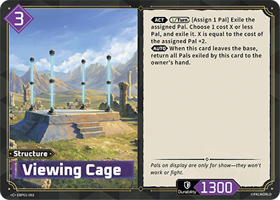Viewing Cage — Palworld TCG Structure card