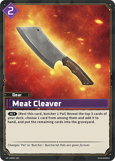 Meat Cleaver — Palworld TCG Gear card