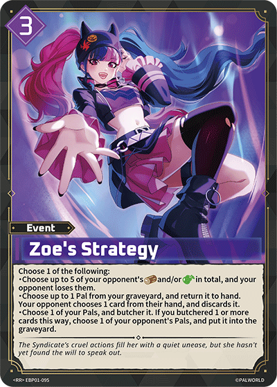 Zoe's Strategy — Palworld TCG Event card