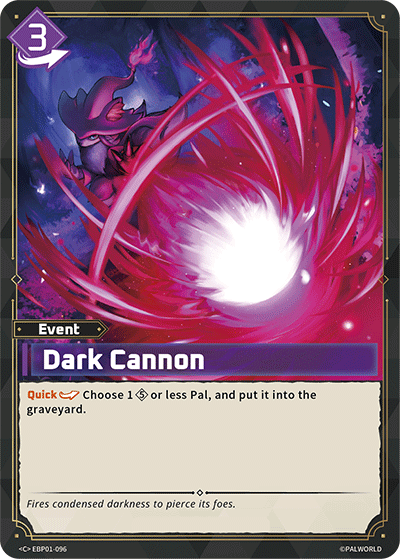 Dark Cannon — Palworld TCG Event card
