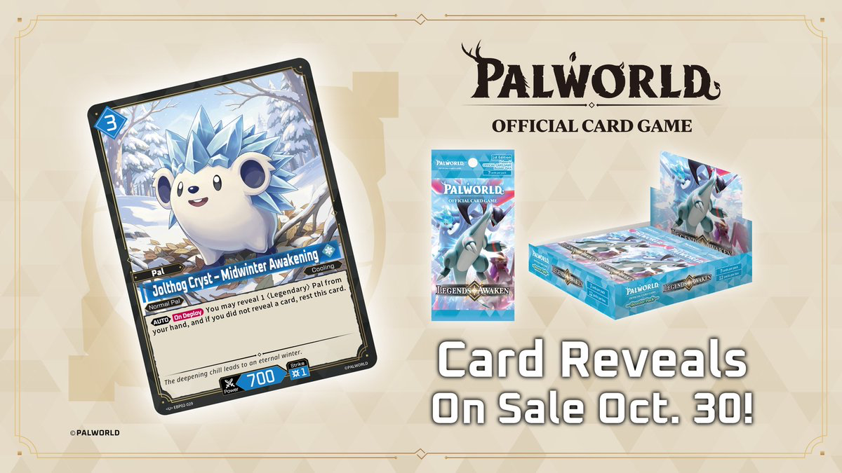 Jolthog Cryst — Palworld Official Card Game Pal card (EBP02-003)