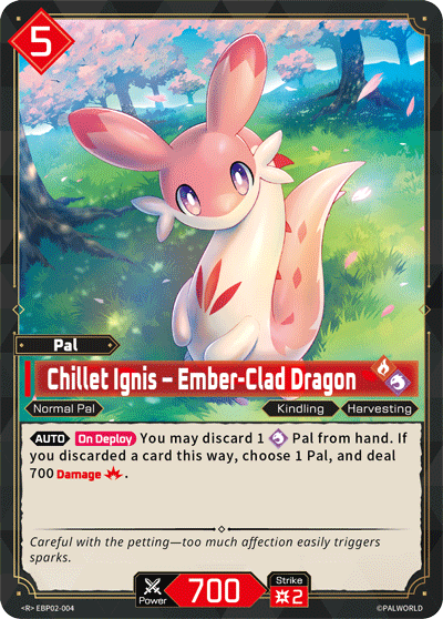 Chillet Ignis — Palworld TCG Pal card