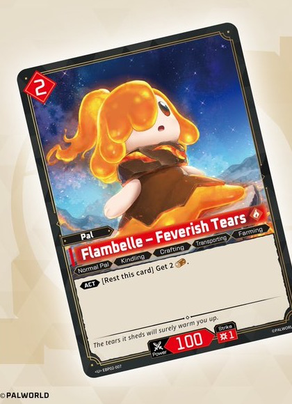 Flambelle — Palworld TCG Pal card