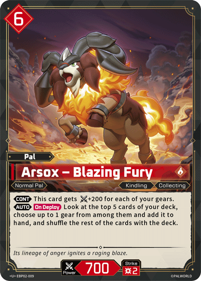 Arsox — Palworld TCG Pal card