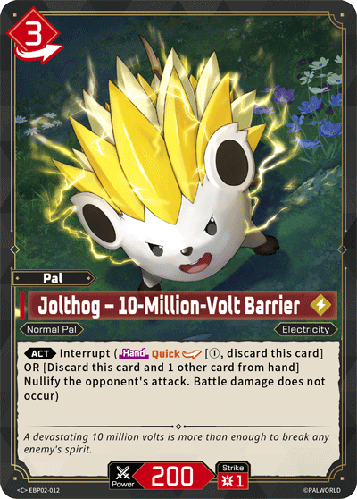 Jolthog — Palworld TCG Pal card