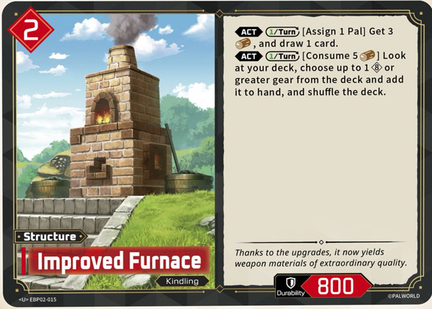 Improved Furnace — Palworld TCG Structure card