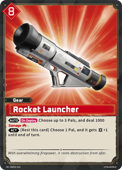 Rocket Launcher — Palworld TCG Gear card