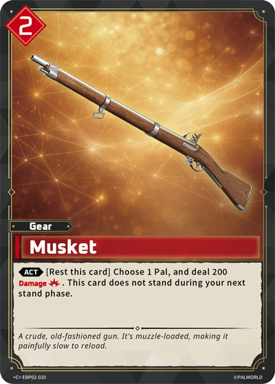 Musket — Palworld Official Card Game Gear card (EBP02-020)