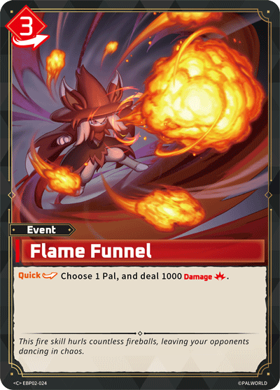 Flame Funnel — Palworld Official Card Game Event card (EBP02-024)
