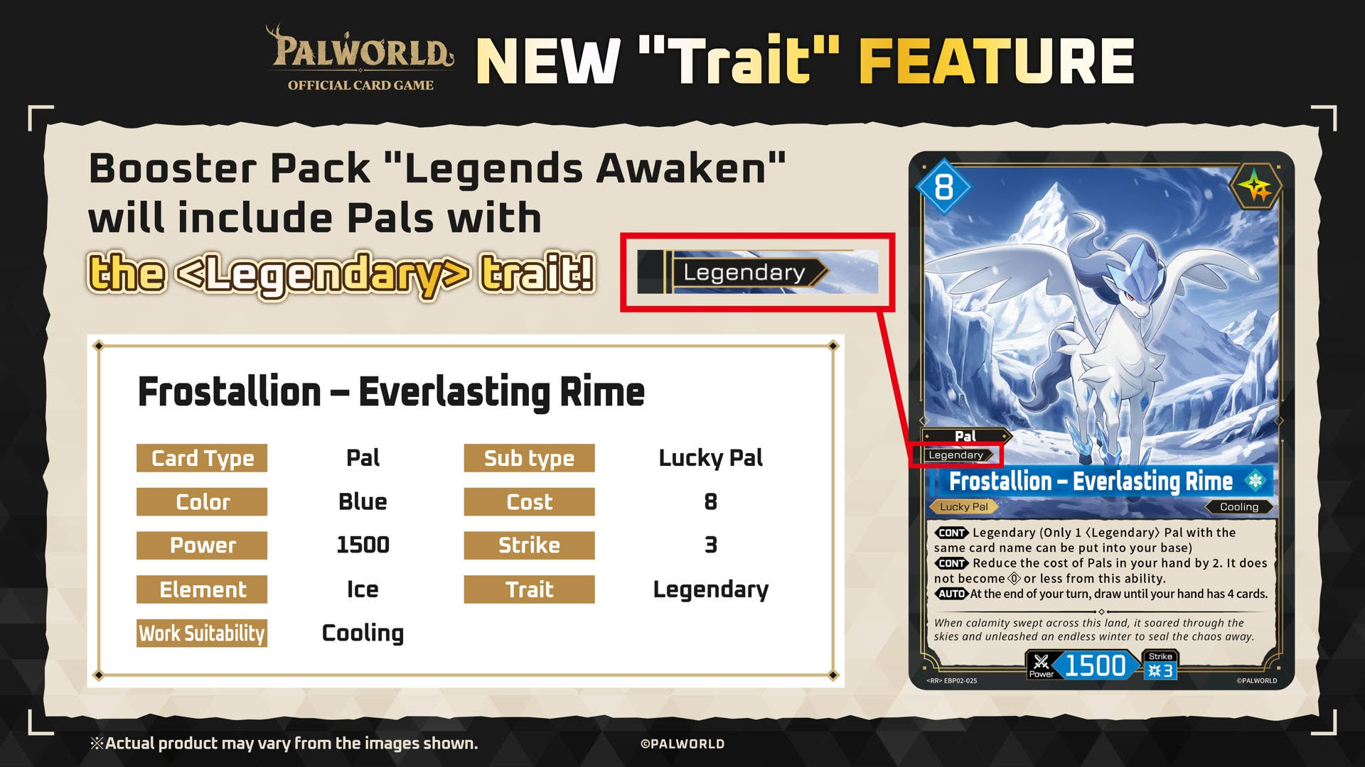 Frostallion — Palworld TCG Pal card