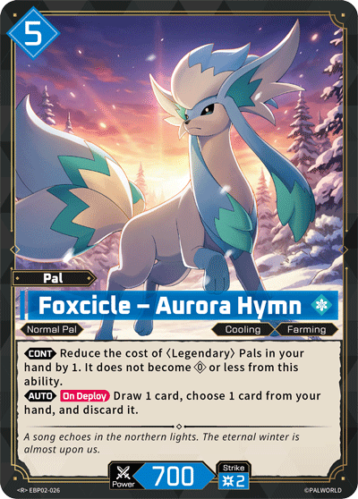 Foxcicle — Palworld TCG Pal card