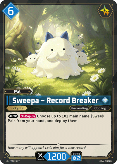 Sweepa — Palworld TCG Pal card