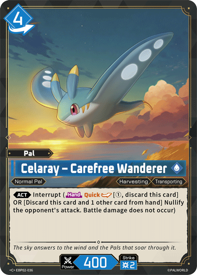 Celaray — Palworld TCG Pal card
