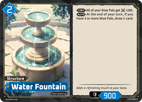 Water Fountain — Palworld TCG Structure card