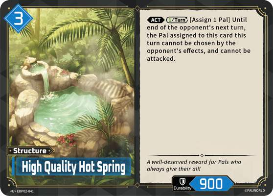 High Quality Hot Spring — Palworld TCG Structure card